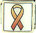 Orange Ribbon on White