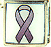 Purple Ribbon on White