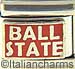 Ball State Text on Red