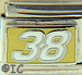 Licensed Nascar 38 on Yellow Elliot Sadler