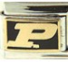 Purdue Boilermakers Gold P on Black
