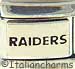 Licensed Football Raiders Text on SIlver