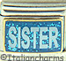 White Sister on sparkle Blue