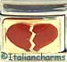 Broken Red Heart on Gold