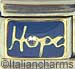 Cursive Hope on Blue