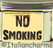 No Smoking Text on Gold