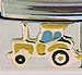 Yellow Tractor with Blue Windows