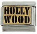 Hollywood on Gold with Black Text