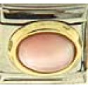 October Pink Cat's Eye Oval Stone