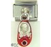 Sterling Silver Dangle Red Baby Shoe July