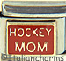 Gold Hockey Mom on Red