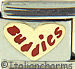 Red Buddies on Gold Heart