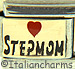 Step Mom with Red Heart on Gold