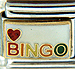 Bingo with Heart on White