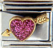 Pink Glitter Heart with Arrow