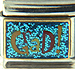 Grad Text on Sparkle Blue