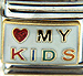 Love My Kids with Heart on White