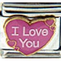 I Love You on Pink Hearts
