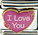 I Love You on Pink Hearts