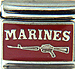 Marines with Gun on Red