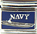 Navy with Ship on Blue
