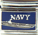 Navy with Ship on Blue