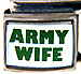 Green Army Wife on White