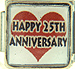 Happy 25th Anniversary on Red Heart