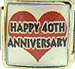 Happy 40th Anniversary on Red Heart