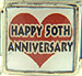 Happy 50th Anniversary on Red Heart