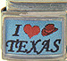 I Love Texas on Blue with Cowboy Hat