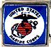 Round Marine Corps Logo on Blue