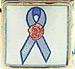 Blue Ribbon with Rose for SIDS