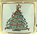 Gold Edge Christmas Tree with Decorations