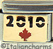 2010 on Gold with Red Maple Leaf