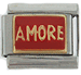 Amore on Red Background