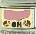 Pink Ohio Outline with OH on Gold