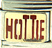 Red Hottie Text on Gold