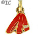 Red Dangle Belt to Use with Karate with Dangle Black Belt Does NOT Include the Charm - Belt Only