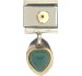 FINAL SALE Green Heart Dangle with Gold