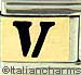 FINAL SALE Black Letter V