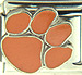 Clemson University Tigers Orange Paw