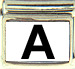 Black Block Letter A with White Background