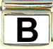 Black Block Letter B with White Background