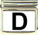 Black Block Letter D with White Background