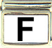 Black Block Letter F with White Background