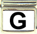 Black Block Letter G with White Background