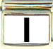 Black Block Letter I with White Background