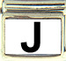 Black Block Letter J with White Background