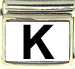 Black Block Letter K with White Background